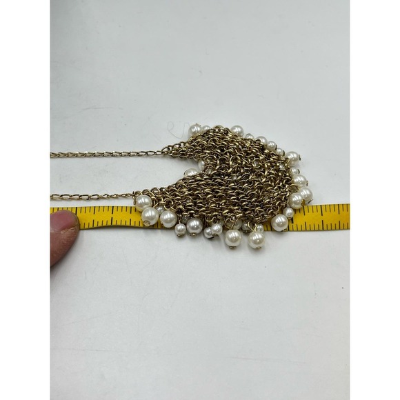 J. Crew White Pearl Center Cluster Bib Bridal Wedding Classic Dangle Necklace - Picture 11 of 13